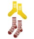 BOBO AND FUN Long Socks red/yellow