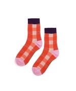 Red Checkered Short Socks 