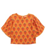 Strawberry AOP Woven Top