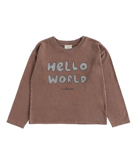 T-shirt Castanha Hello World