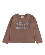 Hello World T-shirt Brown