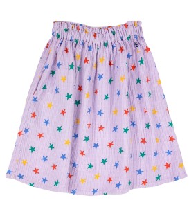 Multicolor Stars AOP Woven Skirt