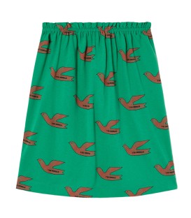 Birds Green Kitten Skirt