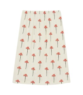 White Carnations Ladybug Skirt