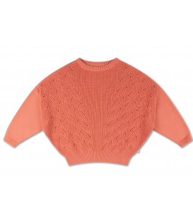 Knit Slouchy Sweater Tangerine