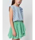 Green Vichy Woven Ruffle Skirt