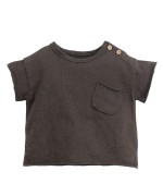 Baby T-shirt w/pocket Charcoal