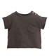 Baby T-shirt w/pocket Charcoal