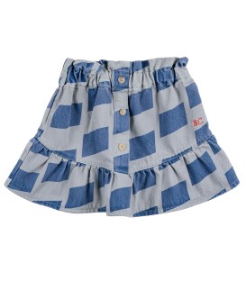 Checker AOP woven Skirt