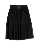 Bat Flower Tulle Skirt Black