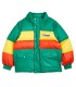 Zip Sleeve Puffer Jacket/Vest Green