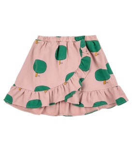 Green Tree AOP Ruffle Skirt