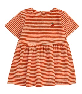 Orange Stripes Baby Terry Dress