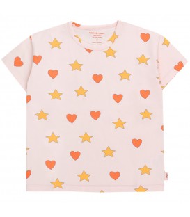 Hearts Stars Tee Pastel Pink