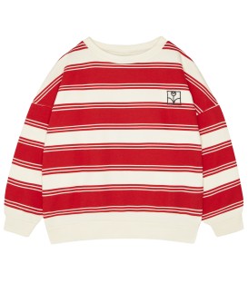 Red Stripes Oversized Sweatshirt