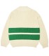 Green Bands Oversized Cardigan