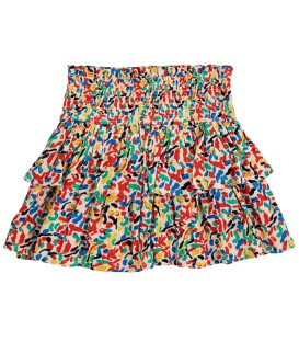 Confetti AOP Woven Ruffle Skirt