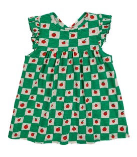 Tomato AOP Baby Ruffle Dress