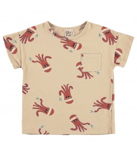 T-shirt S/Sleeve Octopus Latte