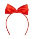 Bow Satin Headband Red