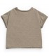 Baby T-shirt w/kangaroo pocket beige