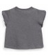 Baby t-shirt dark grey w/ruffle s/sleeves