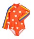 Hearts L/sleeve UV Swimsuit