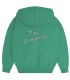 Green Washed Zipped Hoodie 