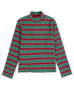 Camisola de gola alta às riscas Multicolor