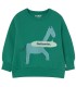 Horse Graphic Sweatshirt Dark Emerald