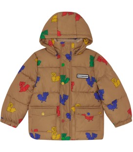 Multicolor Squirrels Puffer Jacket