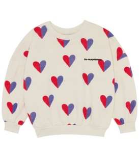 Bicolor Hearts Sweatshirt