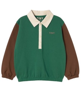 Color Block Polo Dark Green
