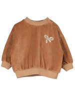 Baby Velvet Sweatshirt Bow