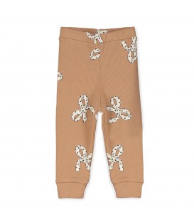Leggings de bebé caneladas Bows