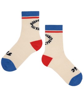 Tic Tac Toe Color Block Long Socks