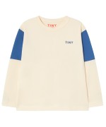 T-shirt m/comprida creme e azul Color Bock 