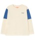 Color Bock Tee L/sleeve Tee Light Cream