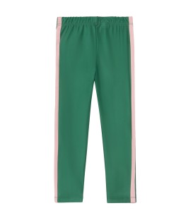 Tiny Logo Shinny Leggings Dark Green