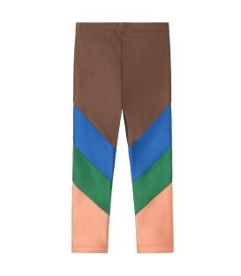 Color Block Leggings Dark Brown
