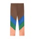 Leggings castanhas color block