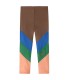 Leggings castanhas color block