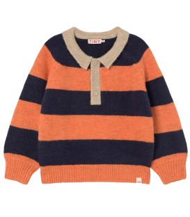 Camisola às riscas azul/vermelho