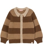 Stripes Cardigan Dark Brown/Light Brown