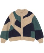 Geometric Mockneck Cardigan Vanilla