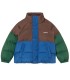 Color Block Short Padded Jacket Dark BLue