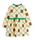 Vestido aos quadrados m/comprida Bear