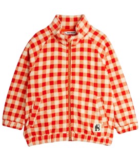 Gingham Fleece Jacket Red