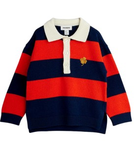 Camisola de malha estilo Rugby Clover