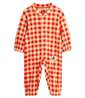 Gingham AOP Fleece Overall Baby